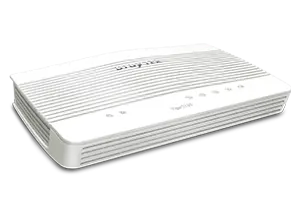 High-performance DrayTek Vigor router in sleek black design, featuring multiple LAN/WAN ports and advanced VPN security